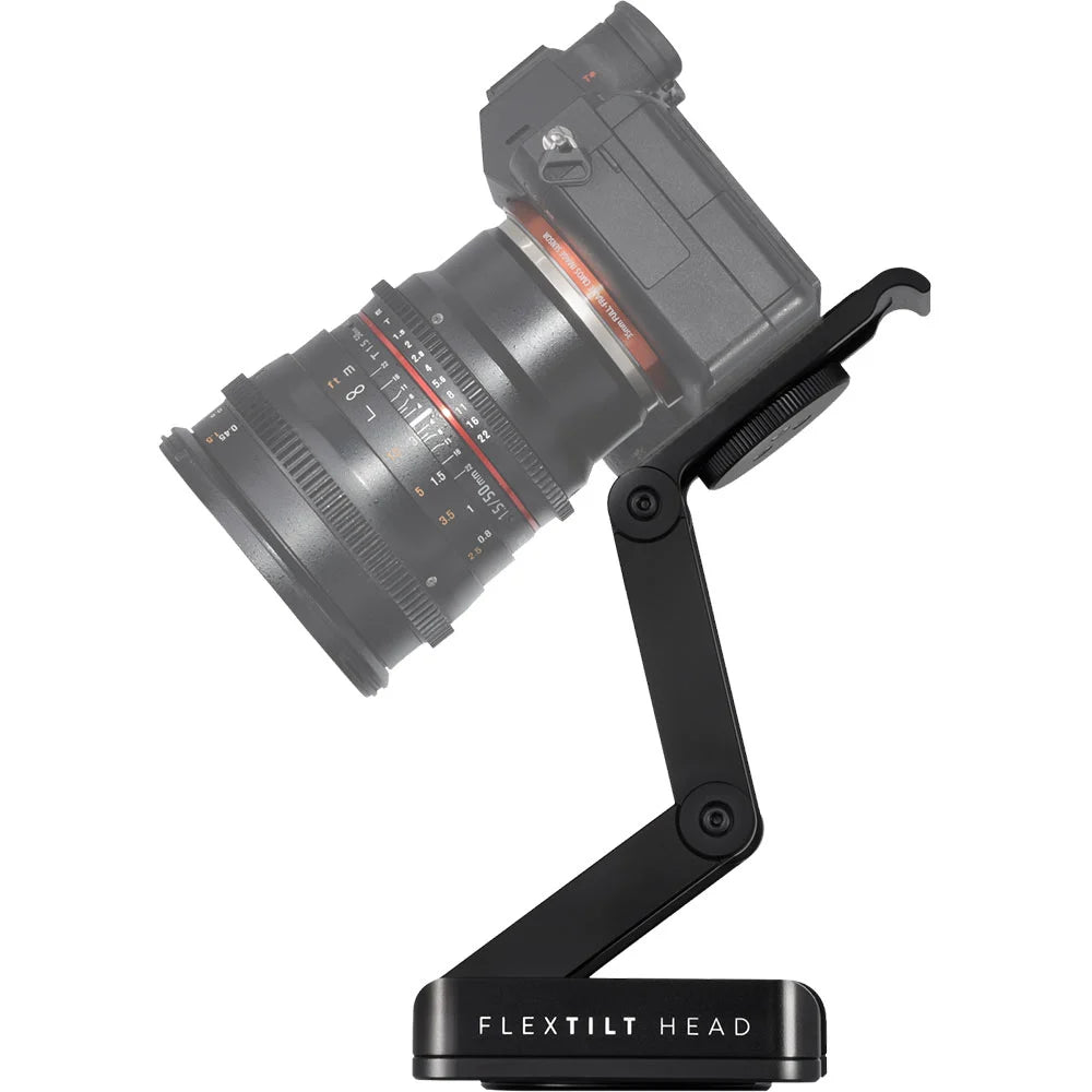edelkrone FlexTILT Head v3 compact pan‑tilt mount with dual‑arm constant‑friction Z‑frame design, supports camera up to about 2.5 kg.