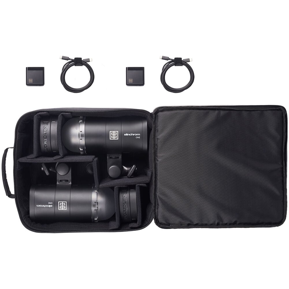 Camera lens set with accessories on a white background