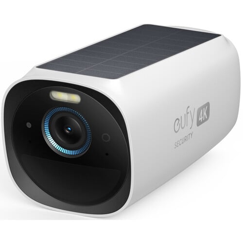 Eufy Security eufyCam 3 Add-On Camera S330 – weather-resistant 4K surveillance camera with built-in solar panel for continuous outdoor monitoring.