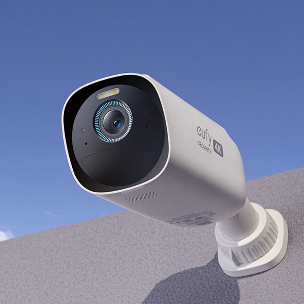Eufy Security eufyCam 3 Add-On Camera S330 – weather-resistant 4K surveillance camera with built-in solar panel for continuous outdoor monitoring.