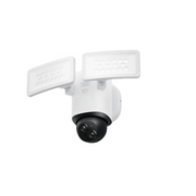 Eufy Security Floodlight Camera E340 – dual-lens 360° camera with powerful LED floodlights, 2K video, and motion detection for full property coverage.