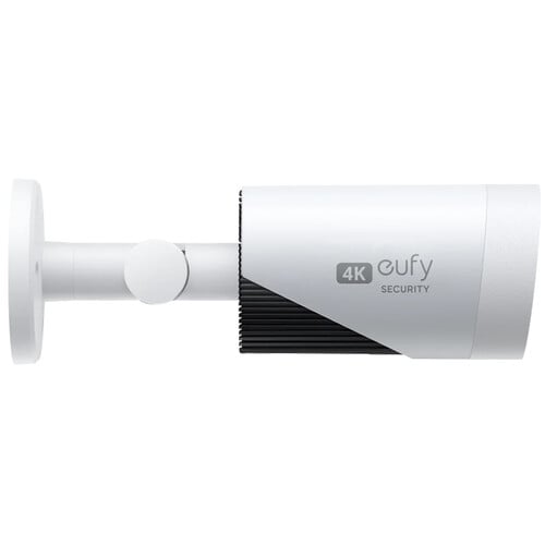 The eufyCam E330 Professional Add-On Camera is a 4K outdoor security camera that features 24/7 recording with stable plug-in power, AI-powered face recognition, and enhanced Wi-Fi connectivity.