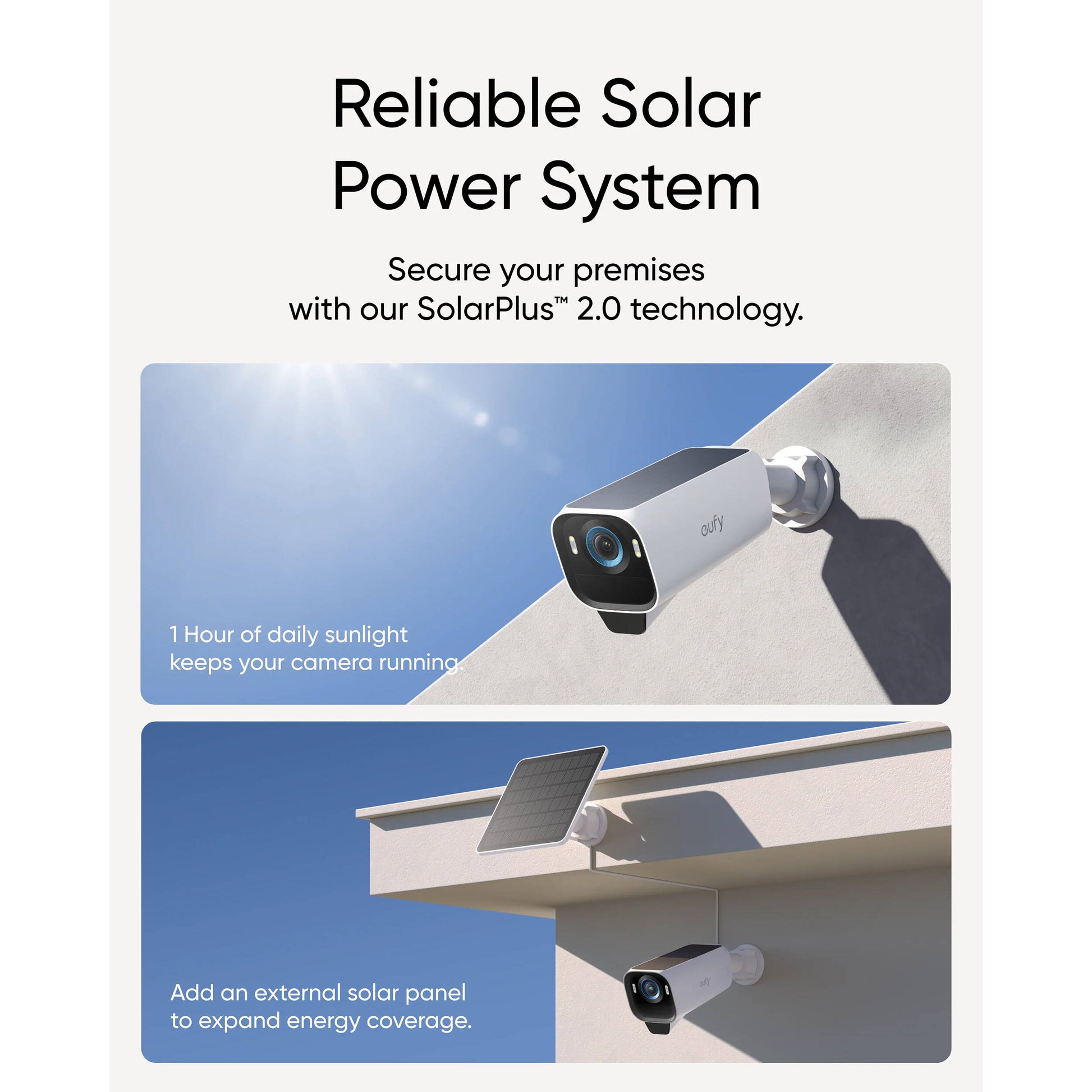 The Eufy Security eufyCam S3 Pro is a state-of-the-art 4K security camera designed for all-weather protection, featuring MaxColour Vision™ for full-color surveillance and SolarPlus™ 2.0 for continuous solar power.