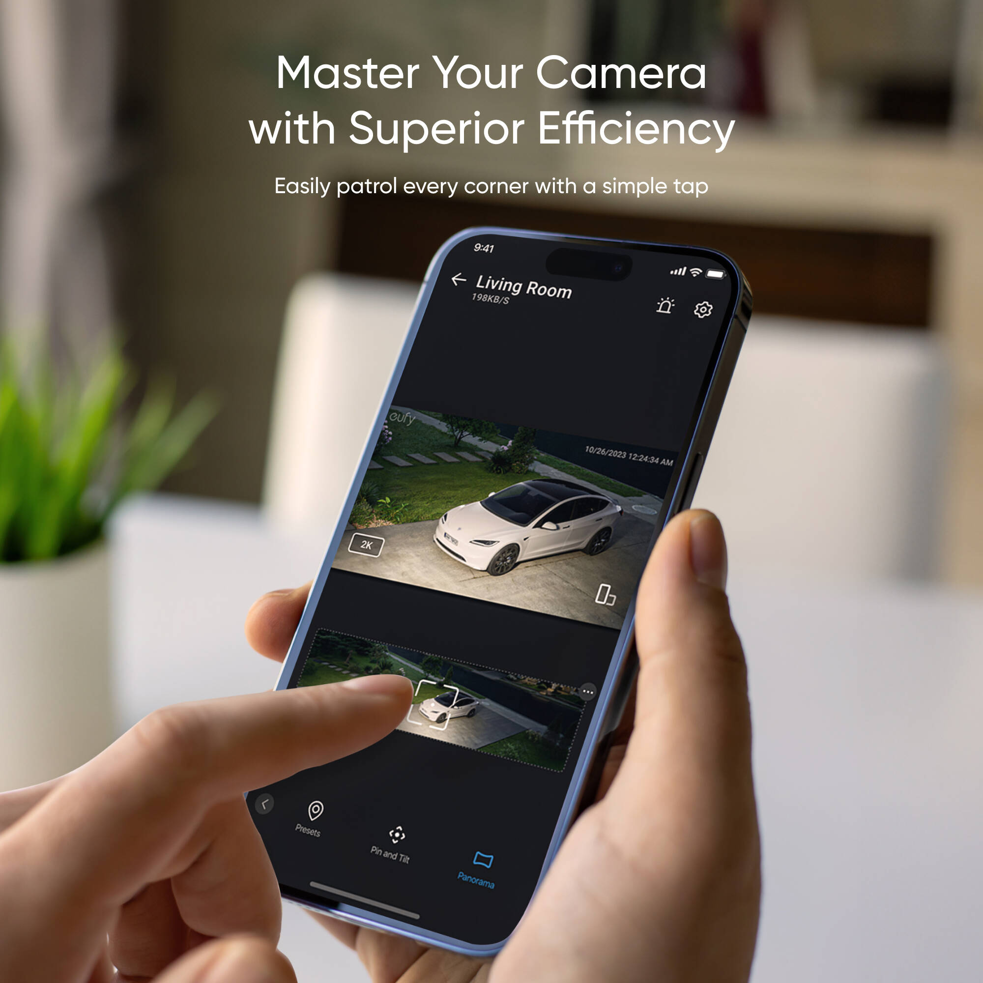 The Eufy Security Floodlight Camera E30 is an outdoor security camera that features 360° surveillance, 2K HD video resolution, and AI motion tracking with 2,000-lumen motion-activated floodlights.