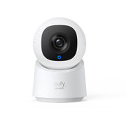 The Eufy Security Indoor Cam C210 is a smart home surveillance camera that provides 360-degree coverage with a 75-degree vertical tilt, 1080p HD resolution, and advanced AI tracking.