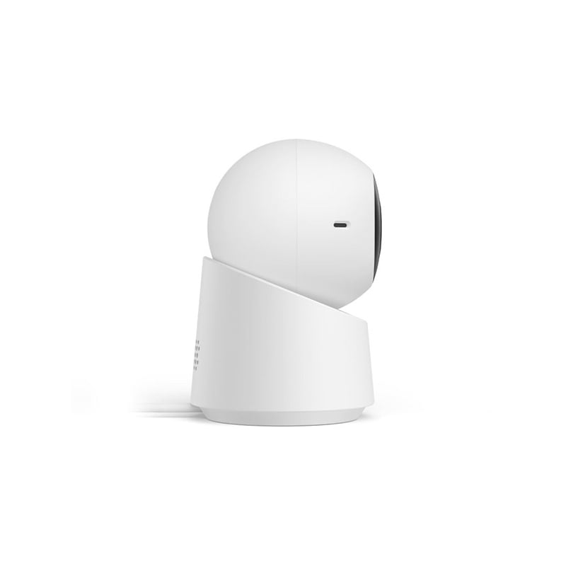 White security camera on a white background