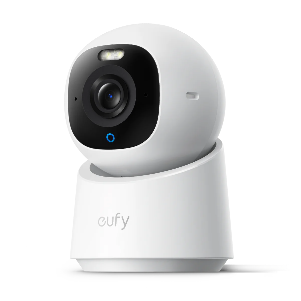 The Eufy Security Indoor Cam E30 is a security camera that provides a 360° horizontal view and 4K UHD resolution, and it uses AI to detect humans, pets, and audio cues, while also offering color and infrared night vision.