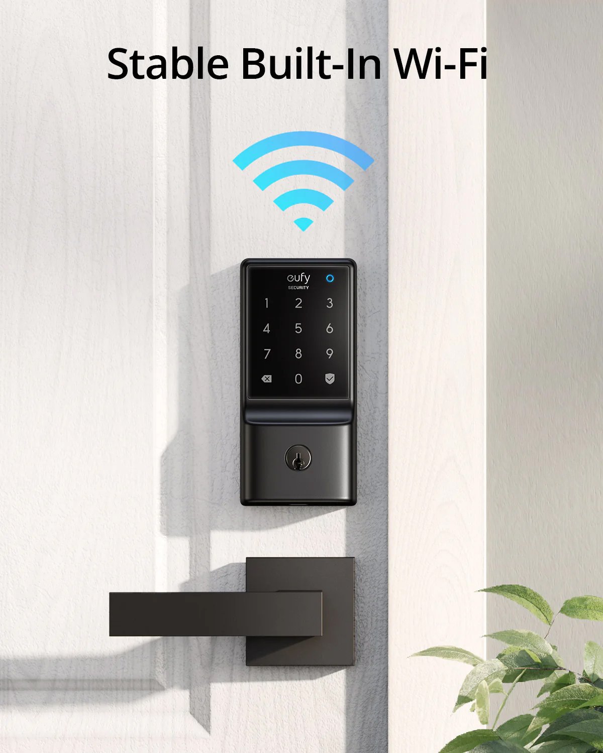 The Eufy Security Smart Lock C210 is a Wi-Fi-enabled keyless entry system with five ways to unlock, including app control, a keypad, and voice commands, and is designed for easy installation.