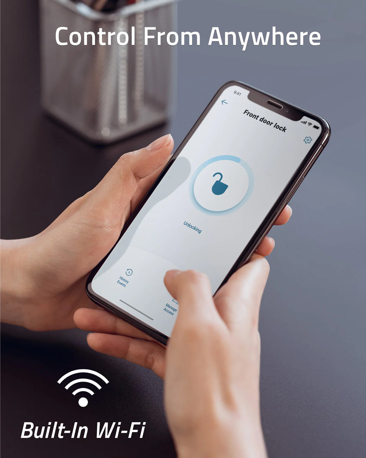 The Eufy Security Smart Lock S230 is a secure and durable smart lock with multiple unlocking methods, including a fast fingerprint reader, PIN codes, a mobile app, and a physical key, and is designed to be weather-resistant.