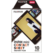 Pack of 10 sheets Fujifilm Instax Mini instant film with contact sheet style frame design for credit card-sized photos