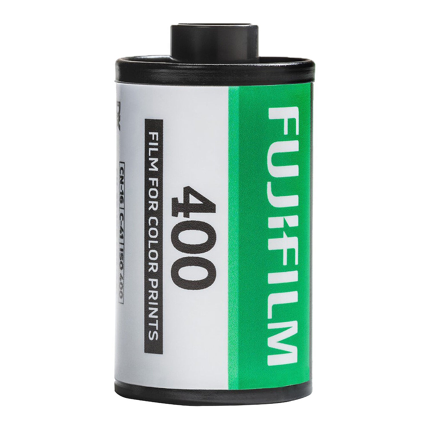Fujifilm 400 film canister on a white background