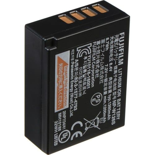 Fujifilm Battery on a white background