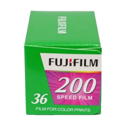 FujiFilm 200 speed film packaging on a white background