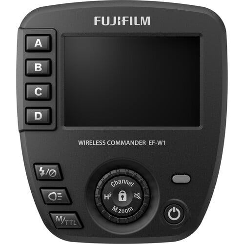 Fujifilm Wireless Commander EF-W1 device on a white background