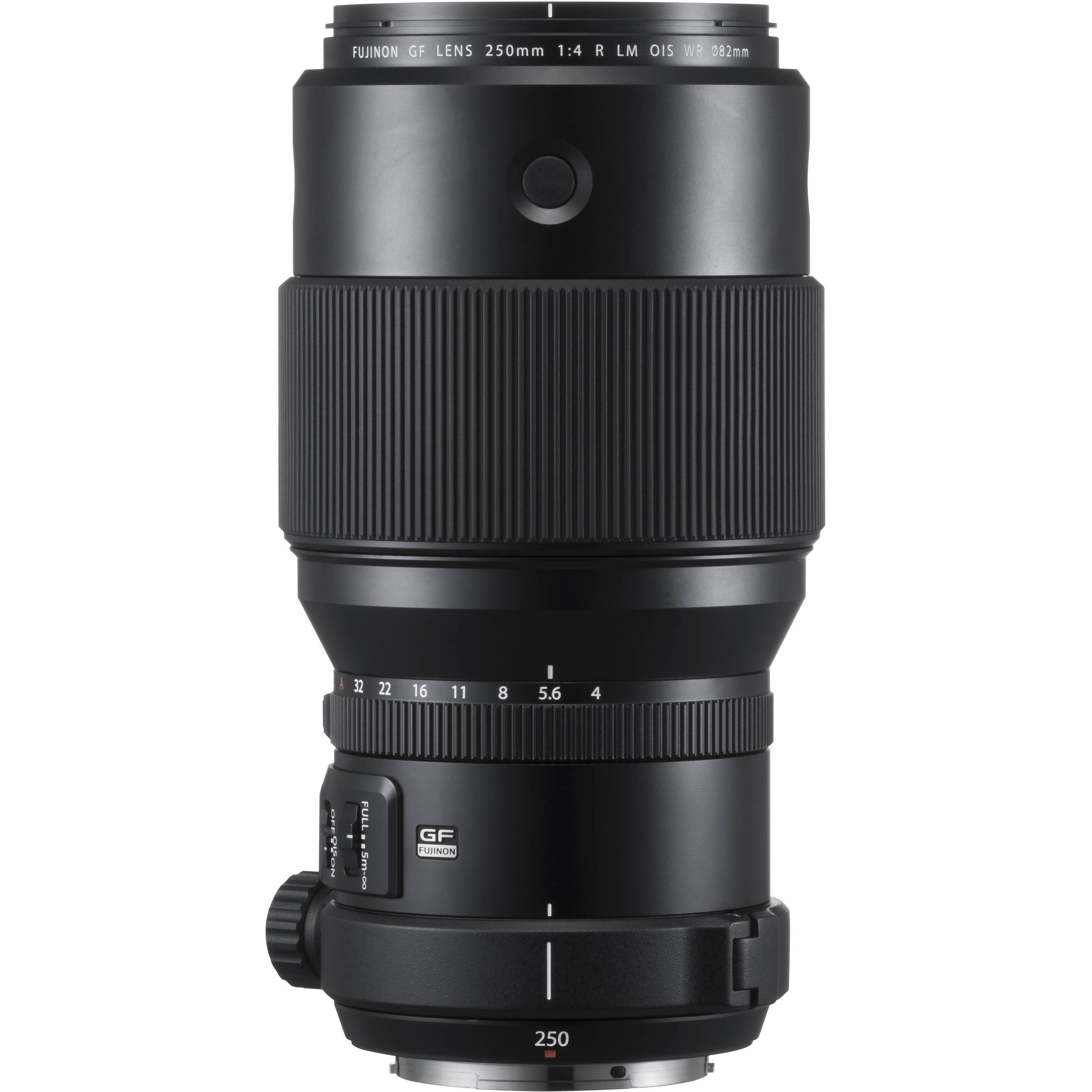 Fujifilm GF 250mm f/4 R LM OIS WR telephoto prime lens for GFX cameras