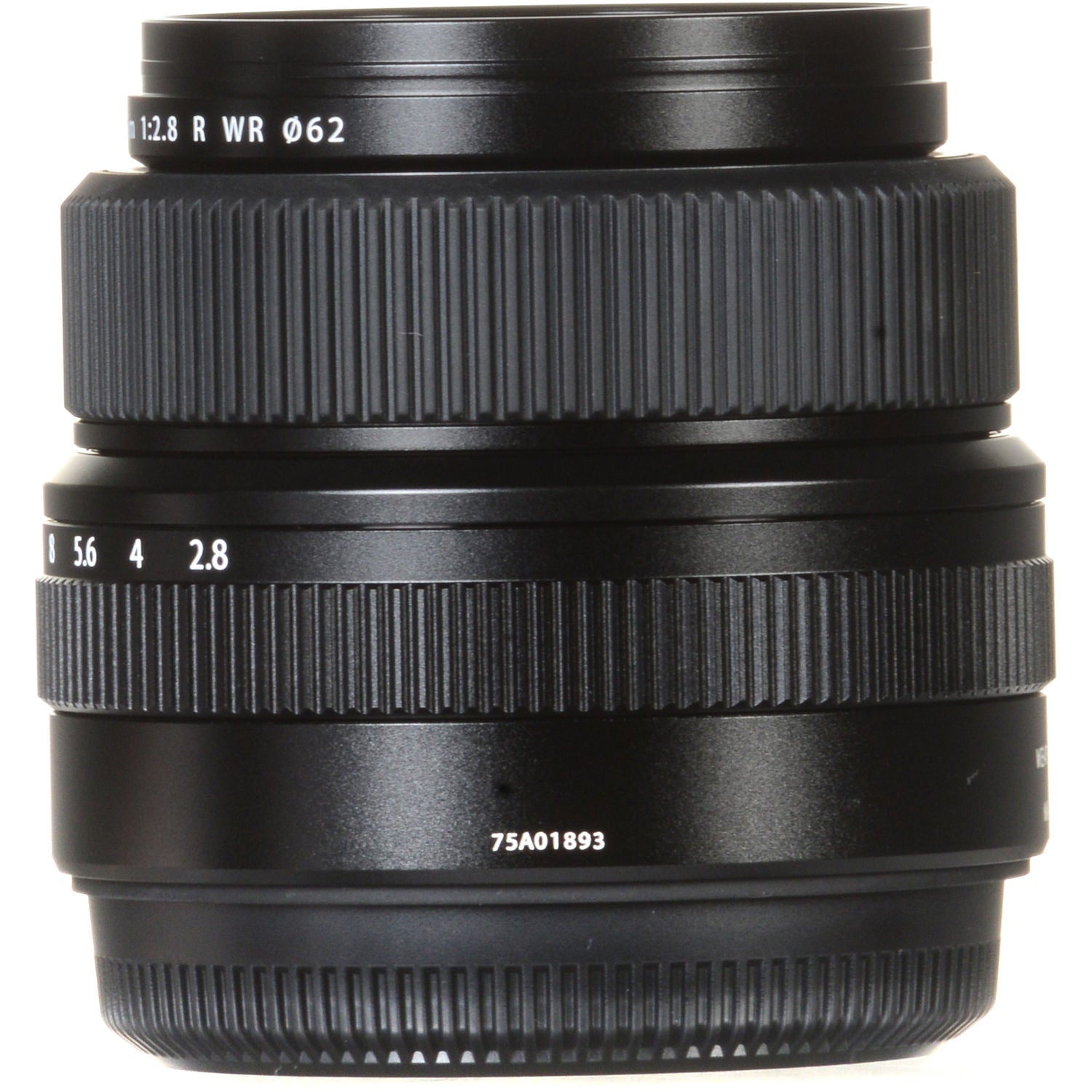 Fujinon GF 63mm f/2.8 R WR medium format lens for FUJIFILM GFX cameras, compact and lightweight with weather-resistant construction.