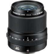 Fujifilm GF 45mm f/2.8 R WR lens. Medium-format prime with f/2.8, sharp optics, weather-resistant build, and versatile everyday performance.