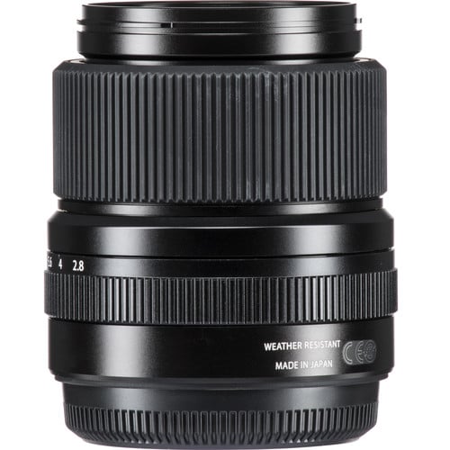 Fujifilm GF 45mm f/2.8 R WR lens. Medium-format prime with f/2.8, sharp optics, weather-resistant build, and versatile everyday performance.