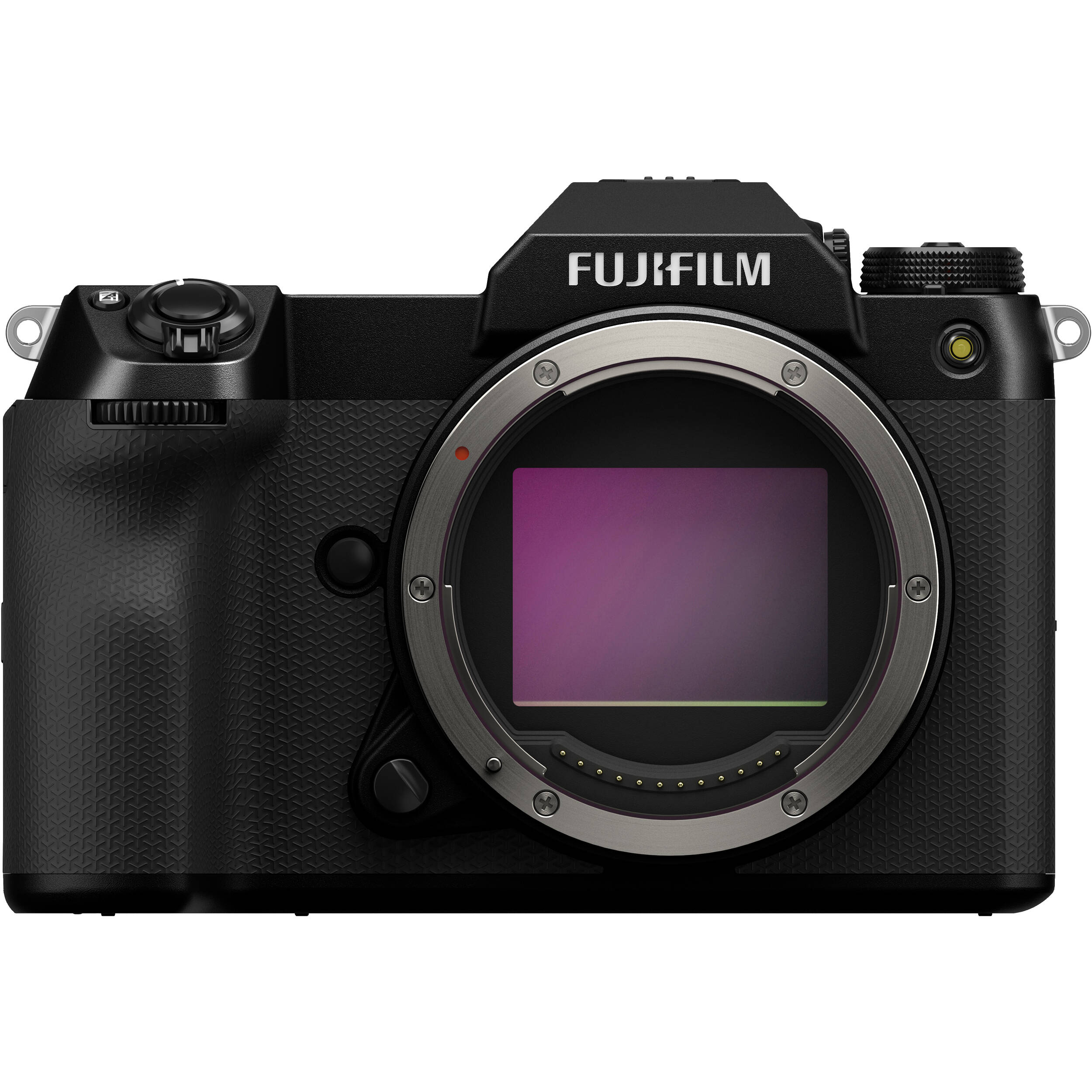 The Fujifilm GFX 100S II Mirrorless Camera with Case is a large format camera with a 102-megapixel CMOS II sensor and an X-Processor 5 imaging engine, shown packaged with a rugged, black outdoor case.