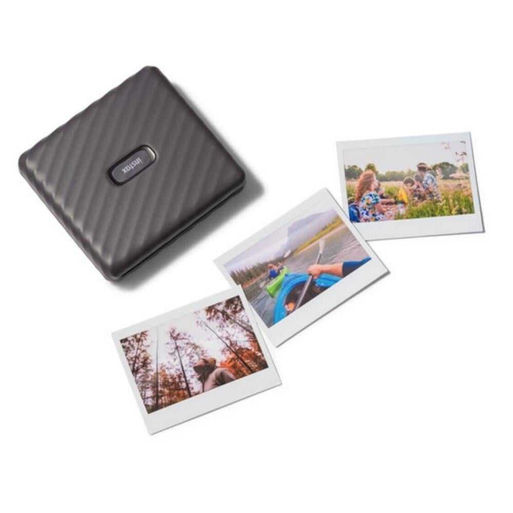 Fujifilm Instax Link Wide Smartphone Printer (Mocha Grey) – compact and stylish printer that connects via Bluetooth to print large, vivid Instax Wide photos from your smartphone with ease.