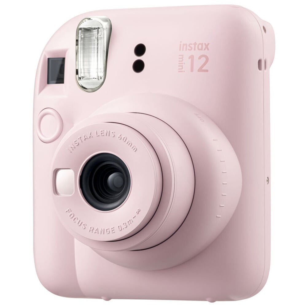 Instax Mini 12 instant film camera for easy selfies and quick prints.