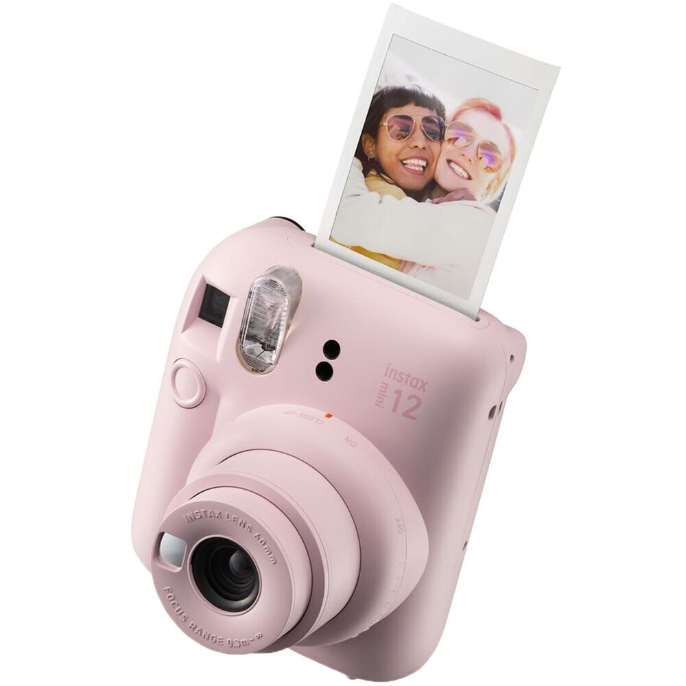 Instax Mini 12 instant film camera for easy selfies and quick prints.
