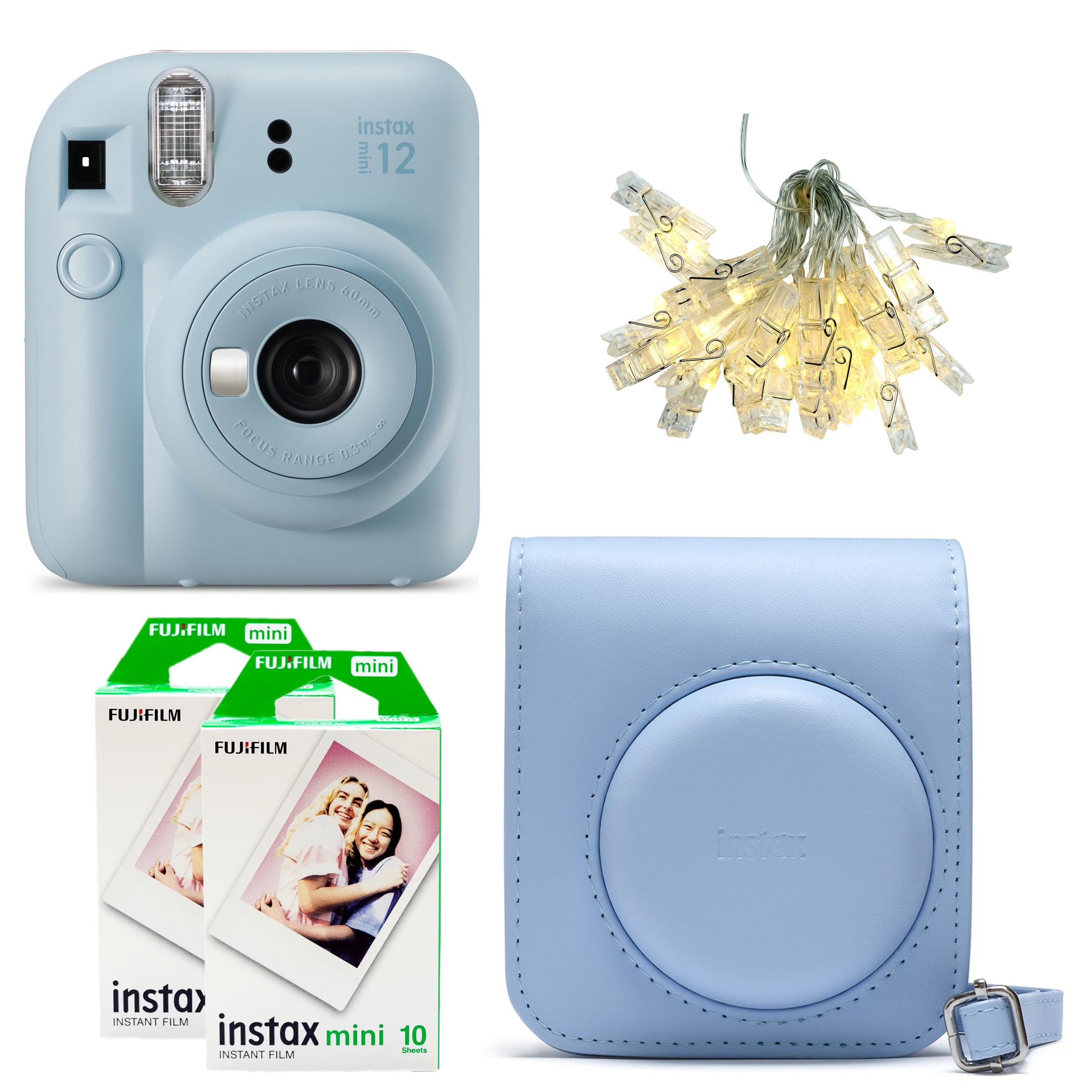 Fujifilm Instax Mini 12 Instant Film String Light Kit (Pastel Blue)