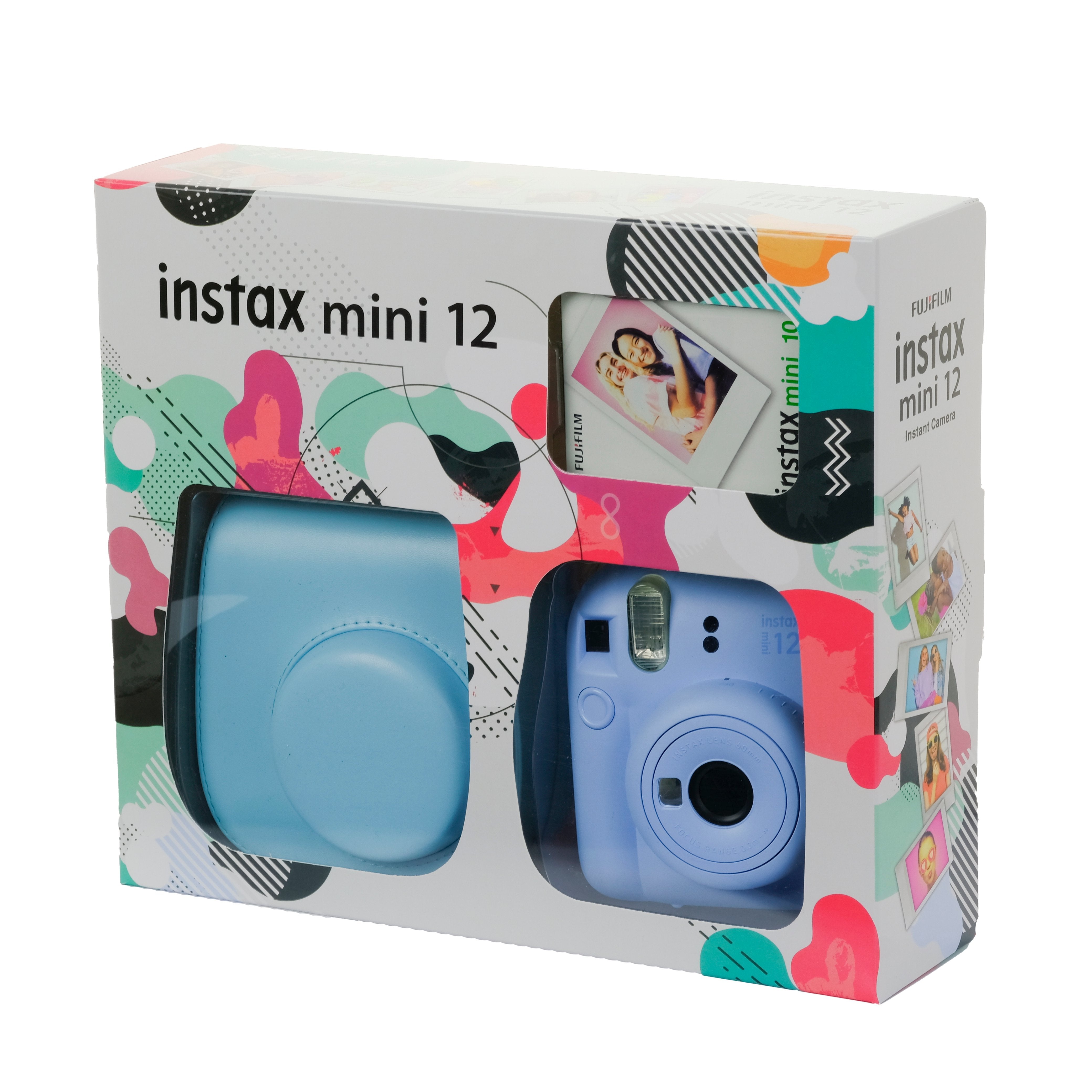 Capture and print bright, close-up images with the Instax Mini 12. An instant camera featuring automatic exposure and a close-up mode.  