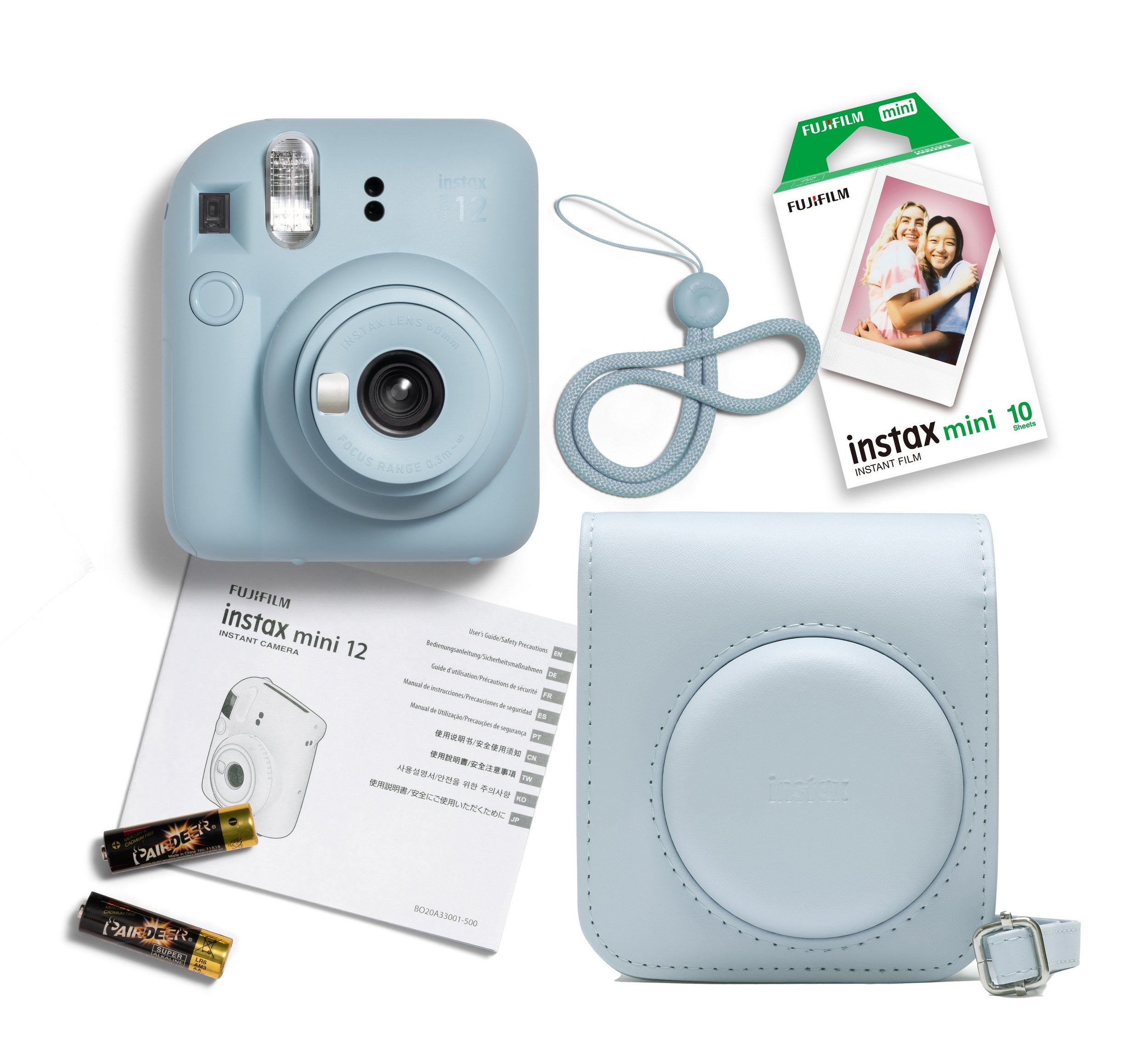 Capture and print bright, close-up images with the Instax Mini 12. An instant camera featuring automatic exposure and a close-up mode.  