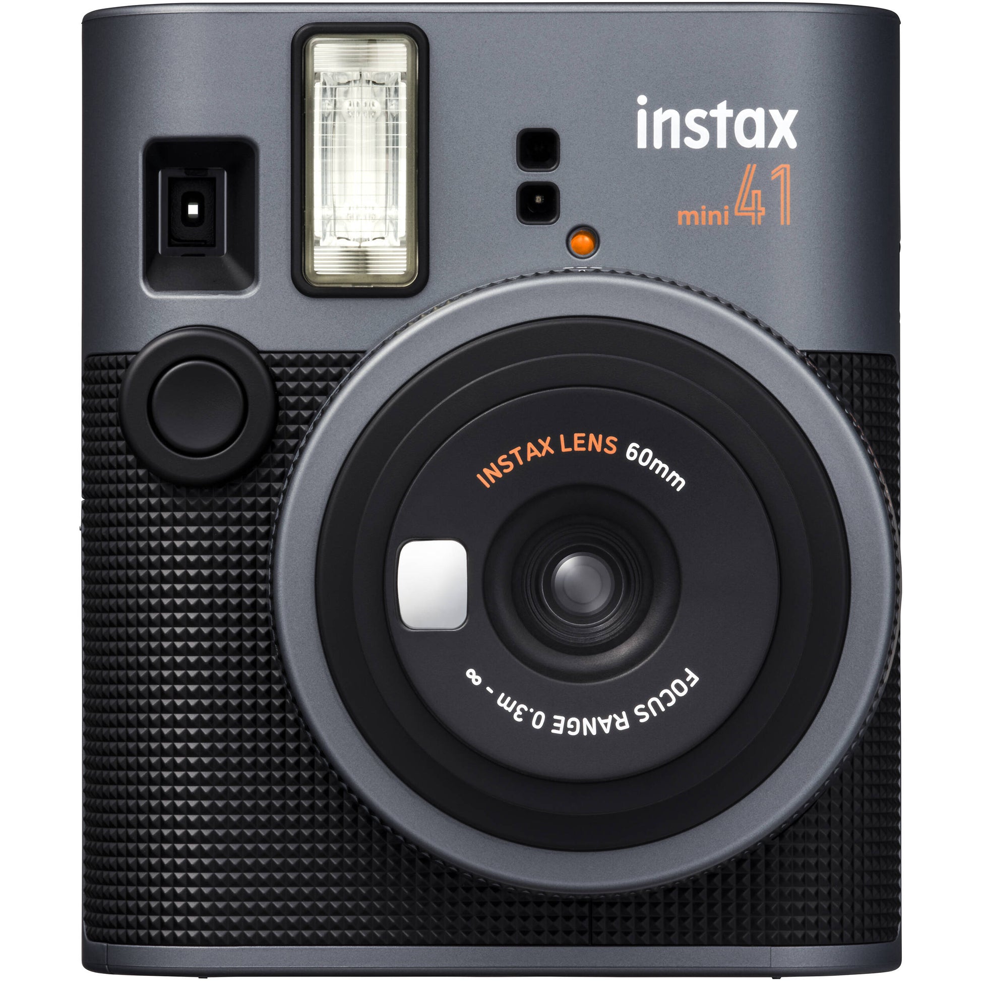 Fujifilm Instax Mini 41 instant camera with sleek two-tone design, automatic light adjustment, and close-up mode for credit card-sized instant prints