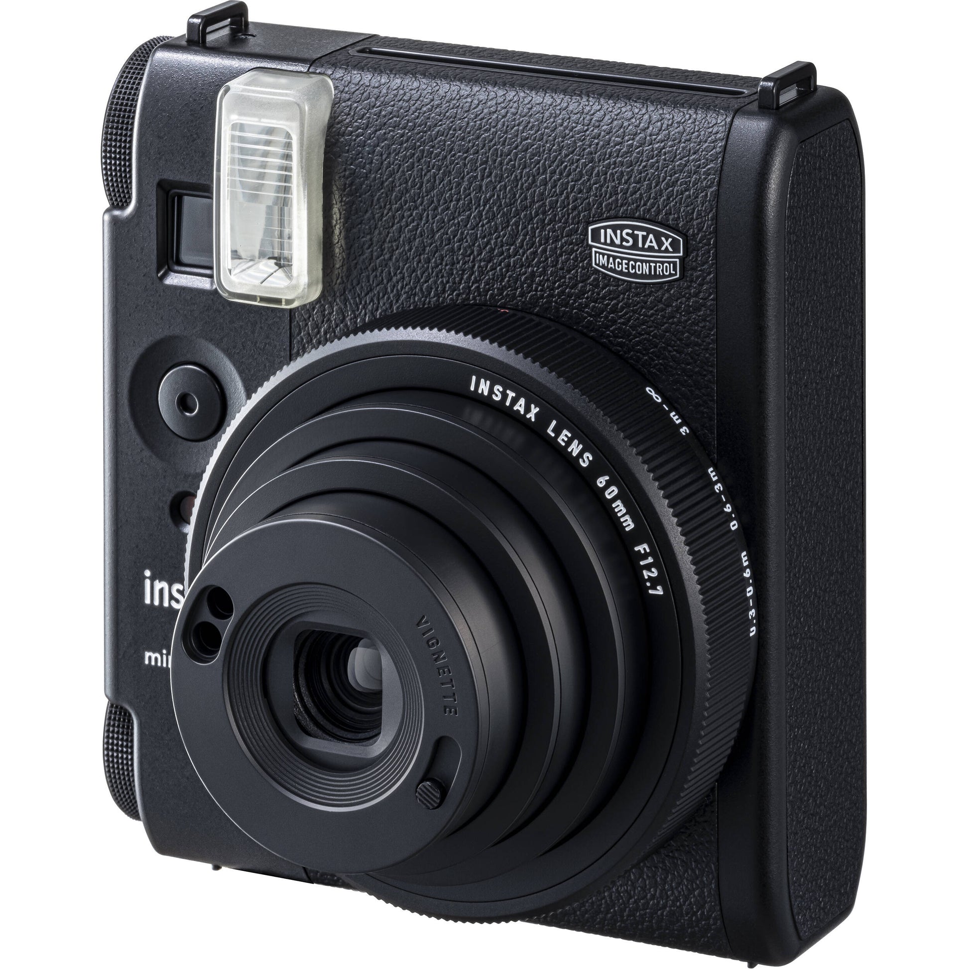 Fujifilm Instax Mini 99 instant film camera in vintage beige with textured grip, built-in flash, selfie mirror, and classic analog controls.