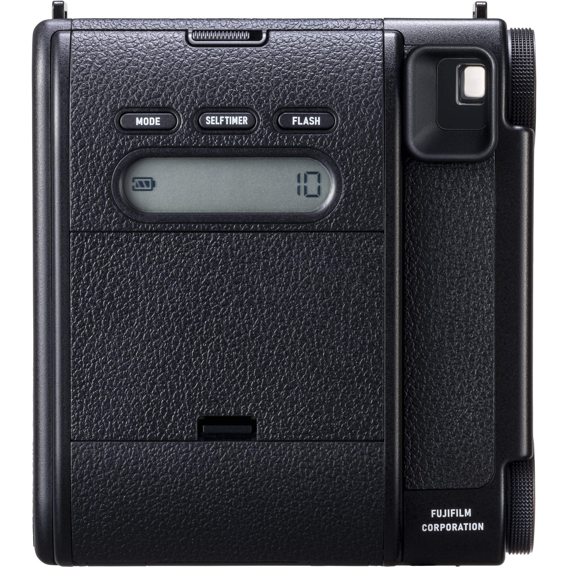 Fujifilm Instax Mini 99 instant film camera in vintage beige with textured grip, built-in flash, selfie mirror, and classic analog controls.
