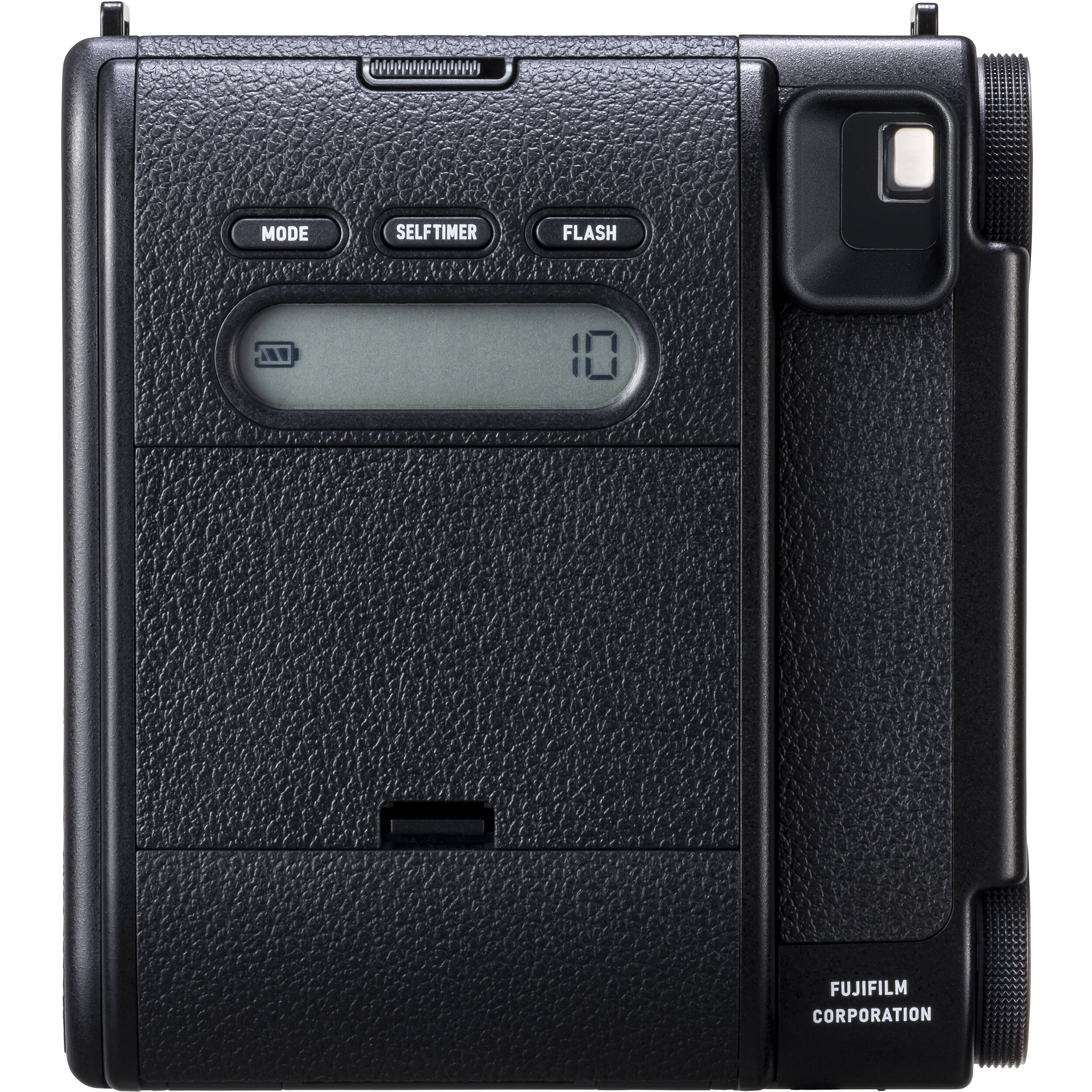 Fujifilm Instax Mini 99 instant film camera in vintage beige with textured grip, built-in flash, selfie mirror, and classic analog controls.