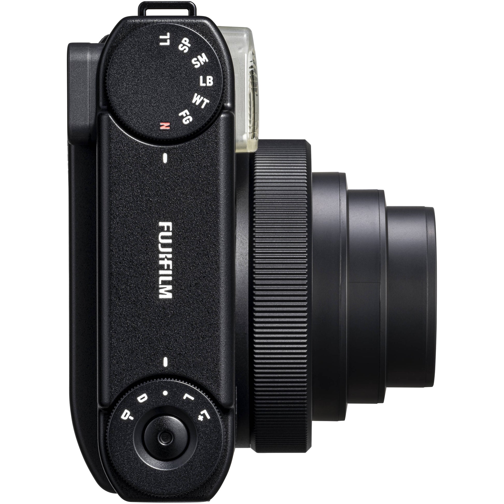 Fujifilm Instax Mini 99 instant film camera in vintage beige with textured grip, built-in flash, selfie mirror, and classic analog controls.