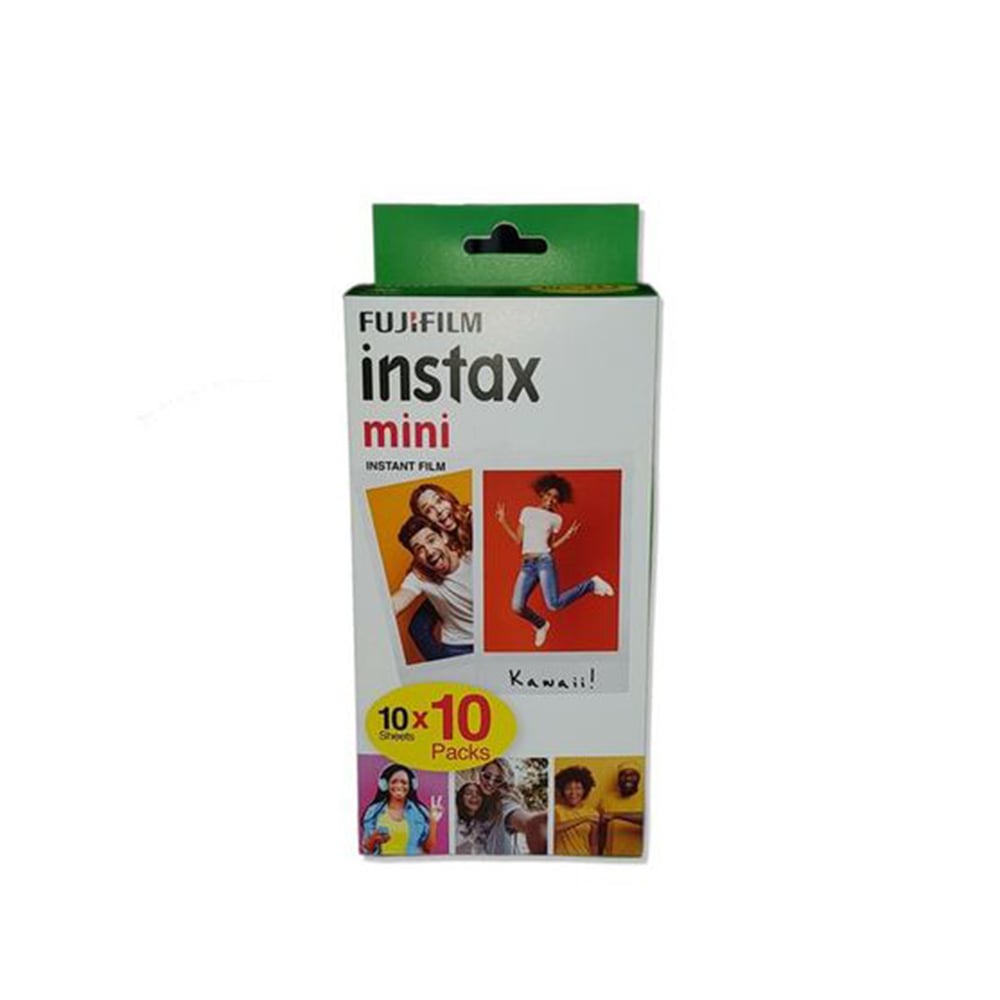 Packaging of Fujifilm Instax Mini instant film on a white background