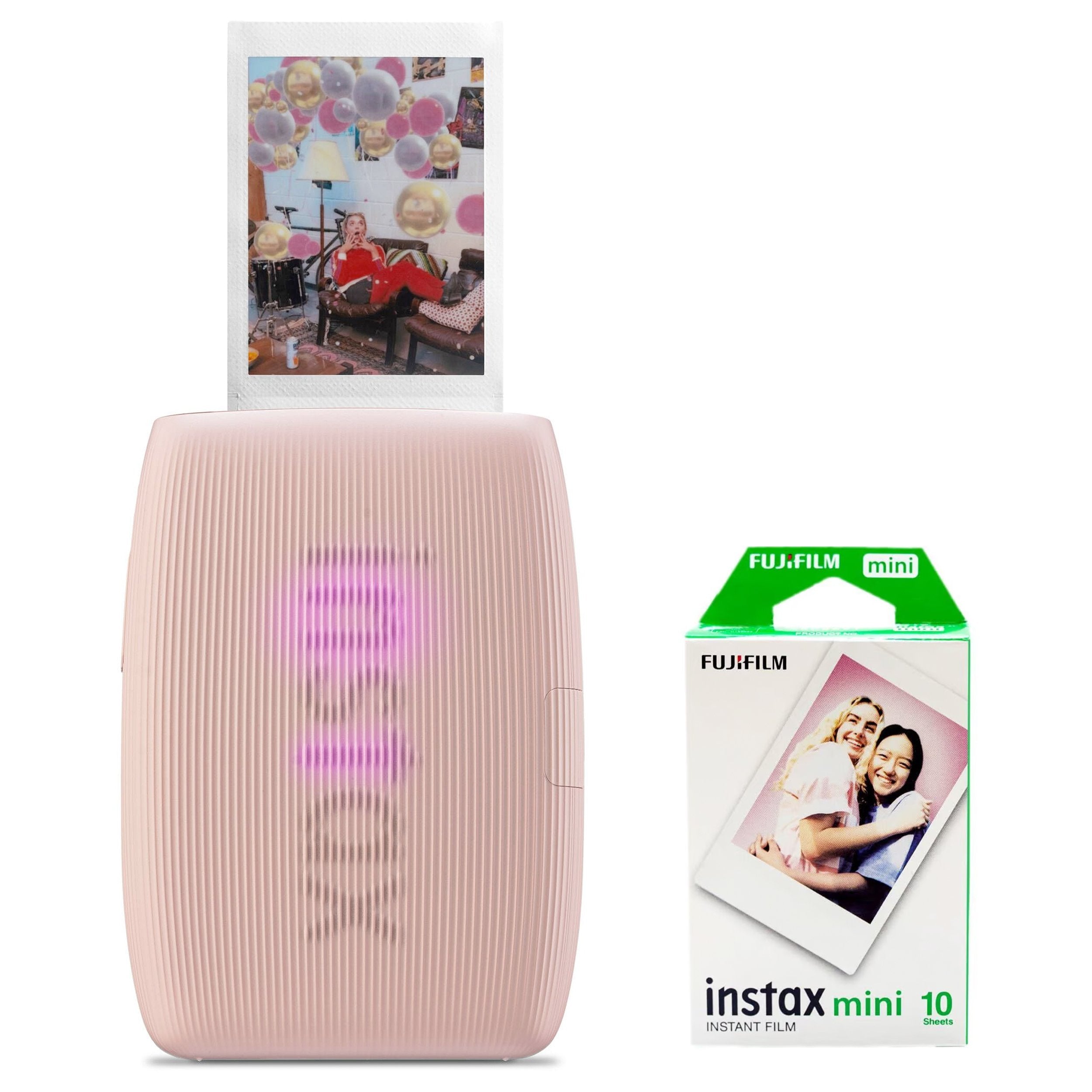 Fujifilm Instax Mini Link 3 Smartphone Printer (Pink) – compact wireless printer that creates instant credit card-sized prints directly from your smartphone via Bluetooth.