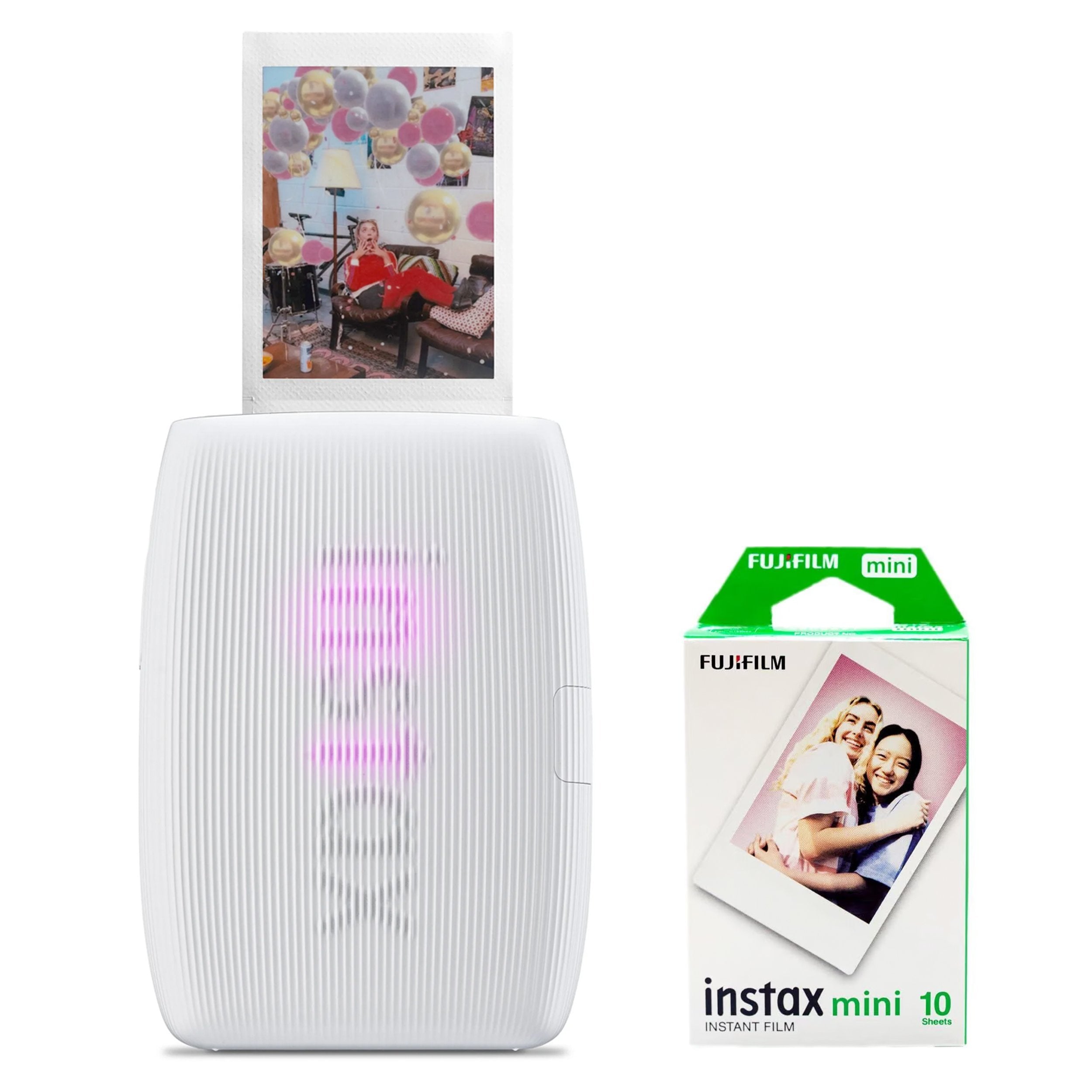 Fujifilm Instax Mini Link 3 Smartphone Printer (White) – compact wireless printer that creates instant credit card-sized prints directly from your smartphone via Bluetooth