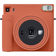 This instant film camera produces large square prints, it has a small selfie mirror built into the front of the lens designed for accurate composition.