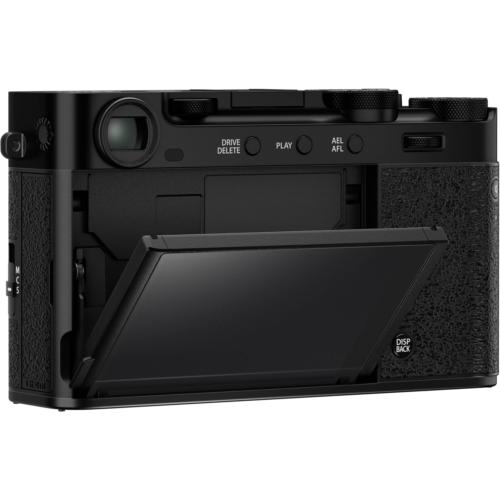 Fujifilm X-E5 black mirrorless camera with 40.2MP APS-C X-Trans CMOS 5 HR sensor, 7-stop in-body image stabilization, advanced autofocus, and 6.2K video recording capability