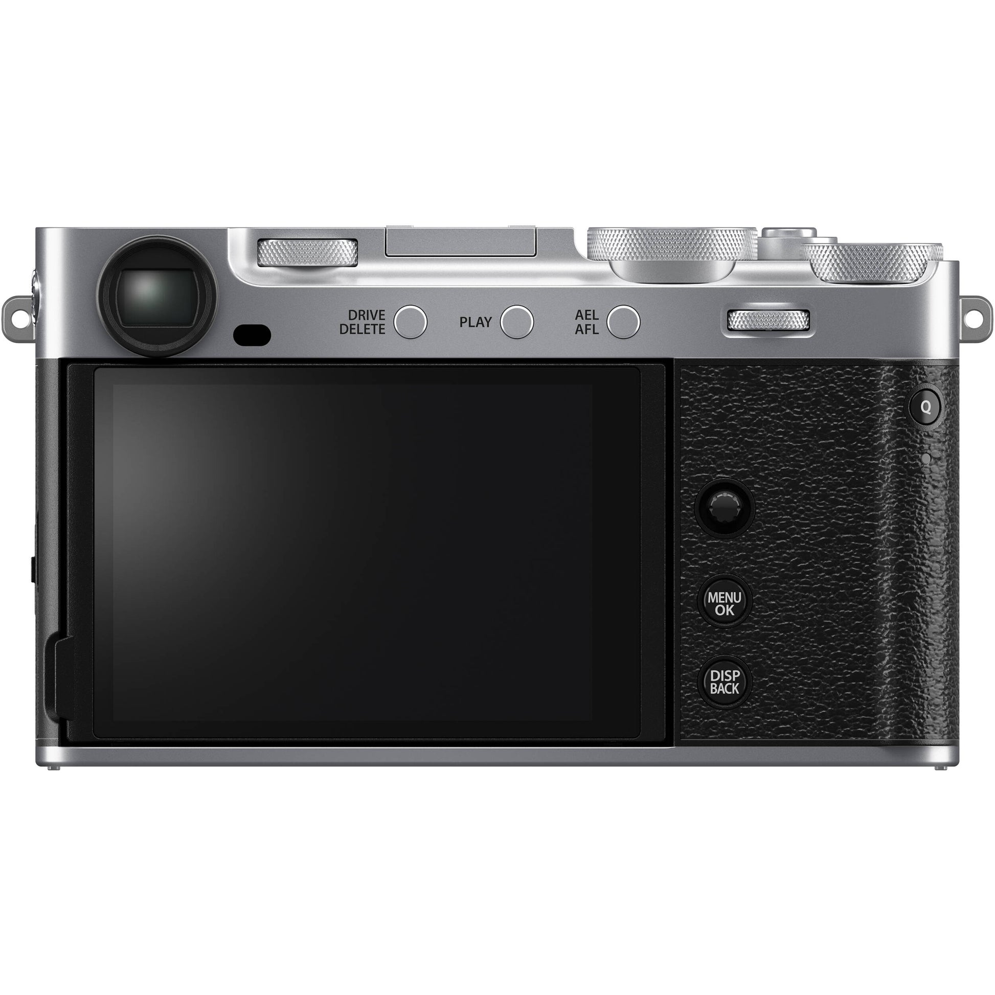 Fujifilm X-E5 silver mirrorless camera with 40.2MP APS-C X-Trans CMOS 5 HR sensor, 7-stop in-body image stabilization, advanced autofocus, and 6.2K video recording