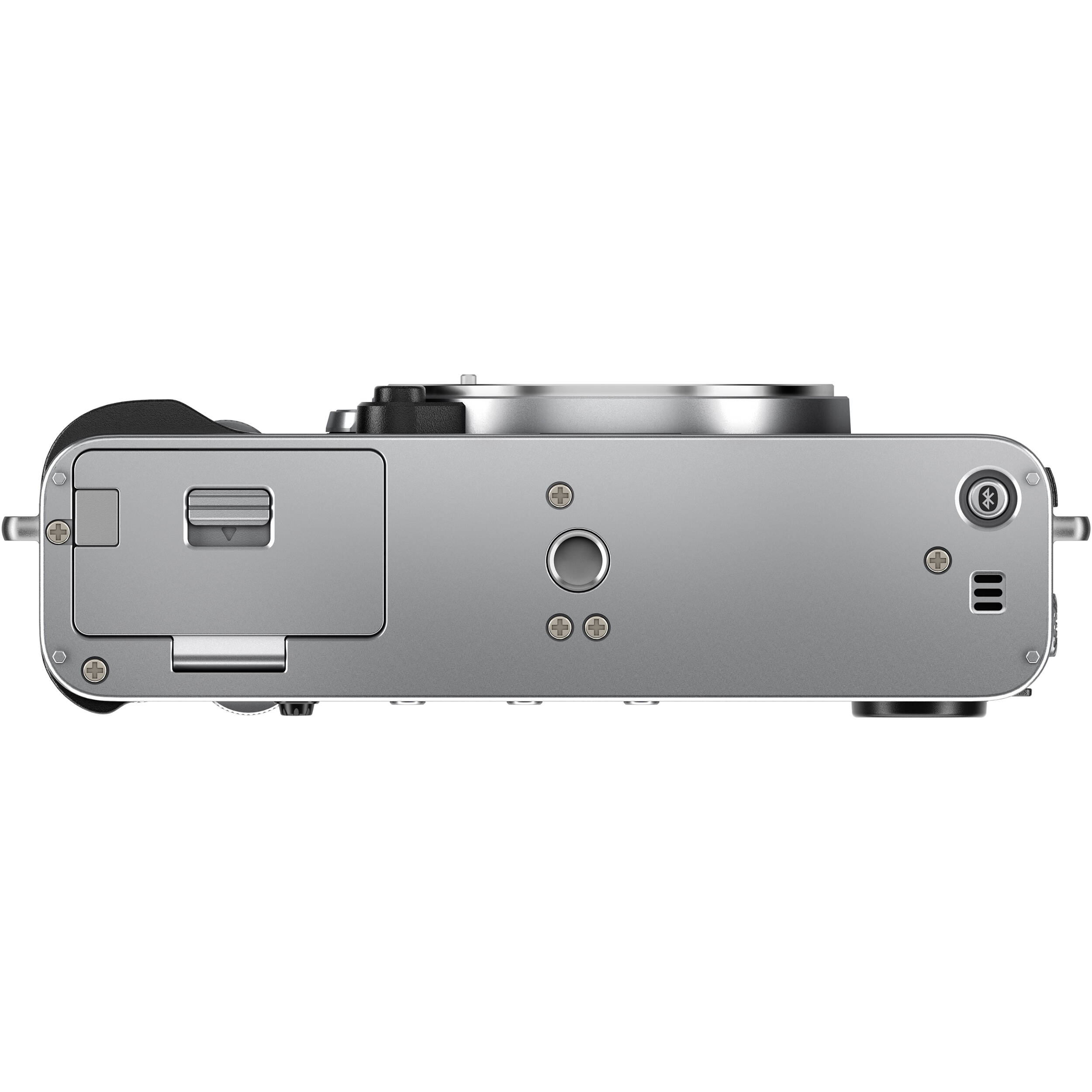 Fujifilm X-E5 silver mirrorless camera with 40.2MP APS-C X-Trans CMOS 5 HR sensor, 7-stop in-body image stabilization, advanced autofocus, and 6.2K video recording