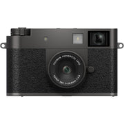 Fujifilm X half charcoal silver compact digital camera with 1-inch vertical sensor, 32mm-equivalent lens, optical viewfinder, and touchscreen optimized for vertical photography