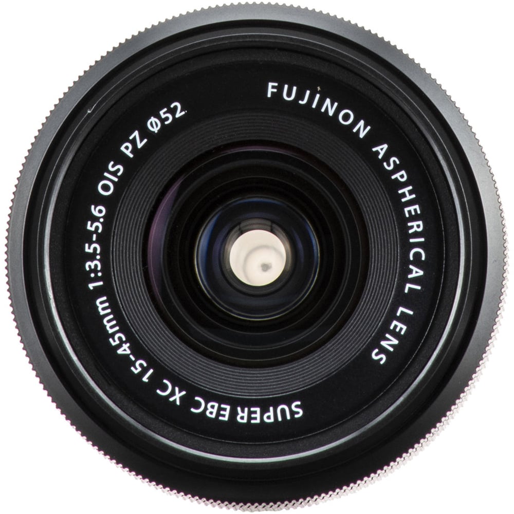 Fujifilm X-S20 black mirrorless camera with 26.1MP APS-C X-Trans CMOS 4 sensor, X-Processor 5, 5-axis in-body image stabilization, 2.36m-dot OLED EVF, 3-inch vari-angle touchscreen, and XC 15-45mm f/3.5-5.6 OIS PZ compact zoom lens