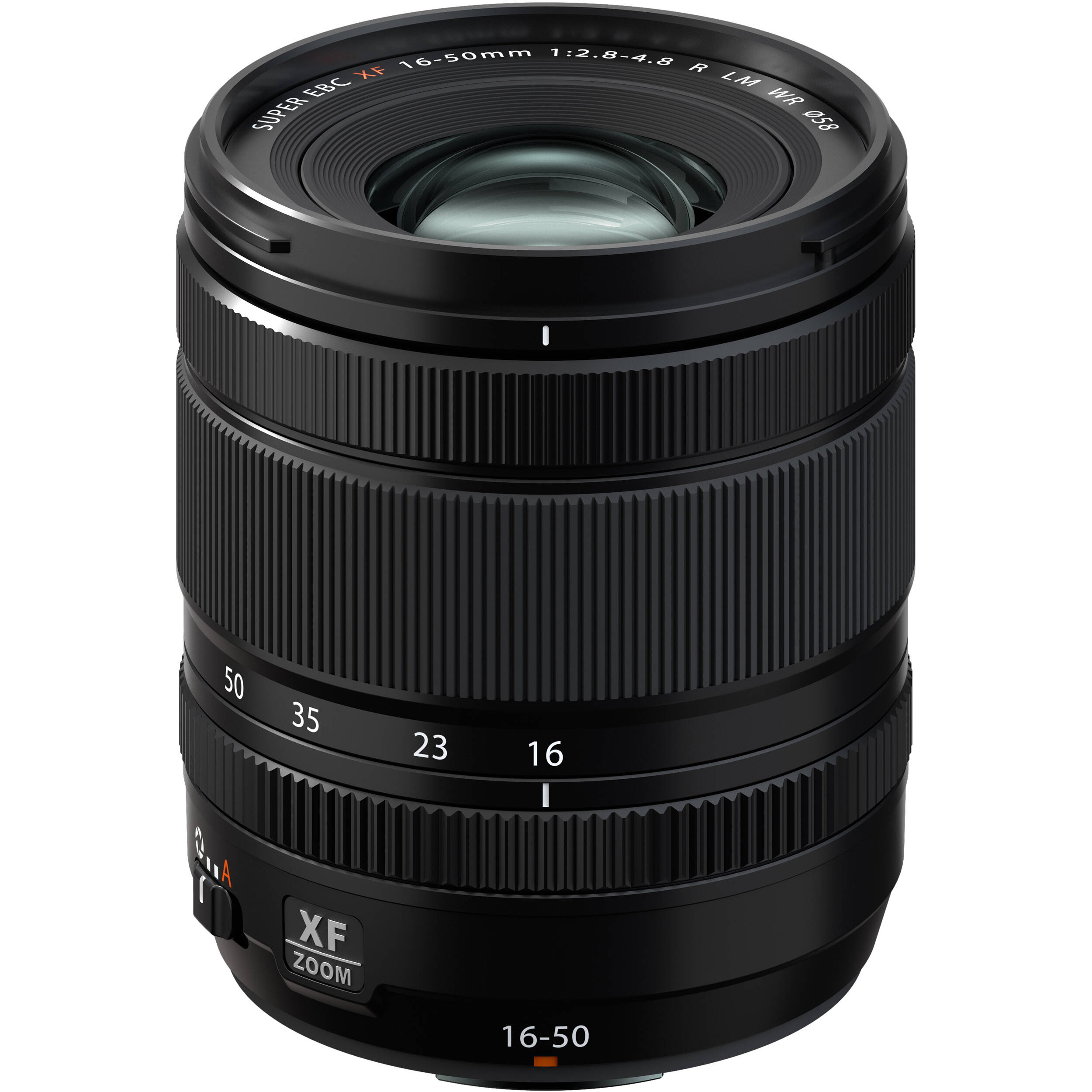 Fujifilm X-S20 black mirrorless camera with XF 16-50mm f/2.8-4.8 R LM WR lens, 26.1MP APS-C X-Trans CMOS 4 sensor, 5-axis in-body image stabilization, 2.36m-dot OLED EVF, and 6.2K video recording
