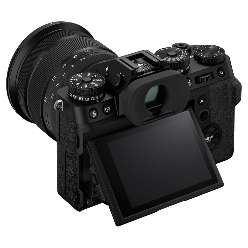 Fujifilm X-T5 Mirrorless Camera with 16-80mm Lens – black APS-C camera kit featuring a 40MP sensor, in-body stabilisation, and versatile zoom lens for stills and video.