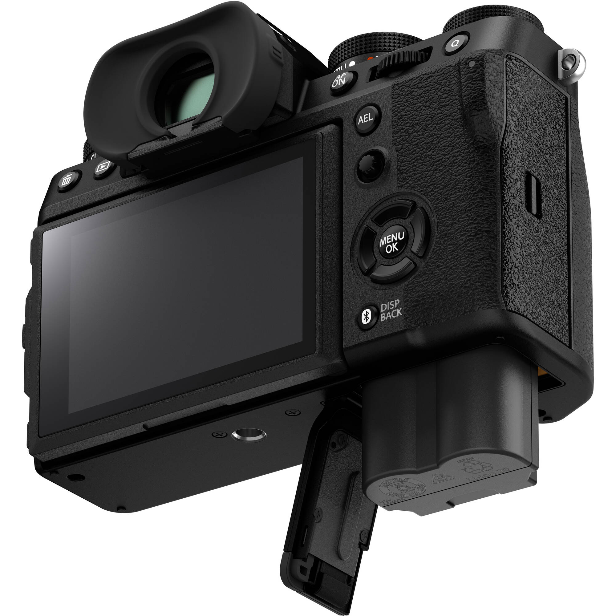Fujifilm X-T5 black mirrorless camera with XF 16-50mm f/2.8-4.8 R LM WR lens, 40.2MP APS-C X-Trans CMOS 5 HR sensor, 7-stop in-body image stabilization, 3.69m-dot OLED EVF, and advanced video with 4K 120p and 6.2K 30p recording