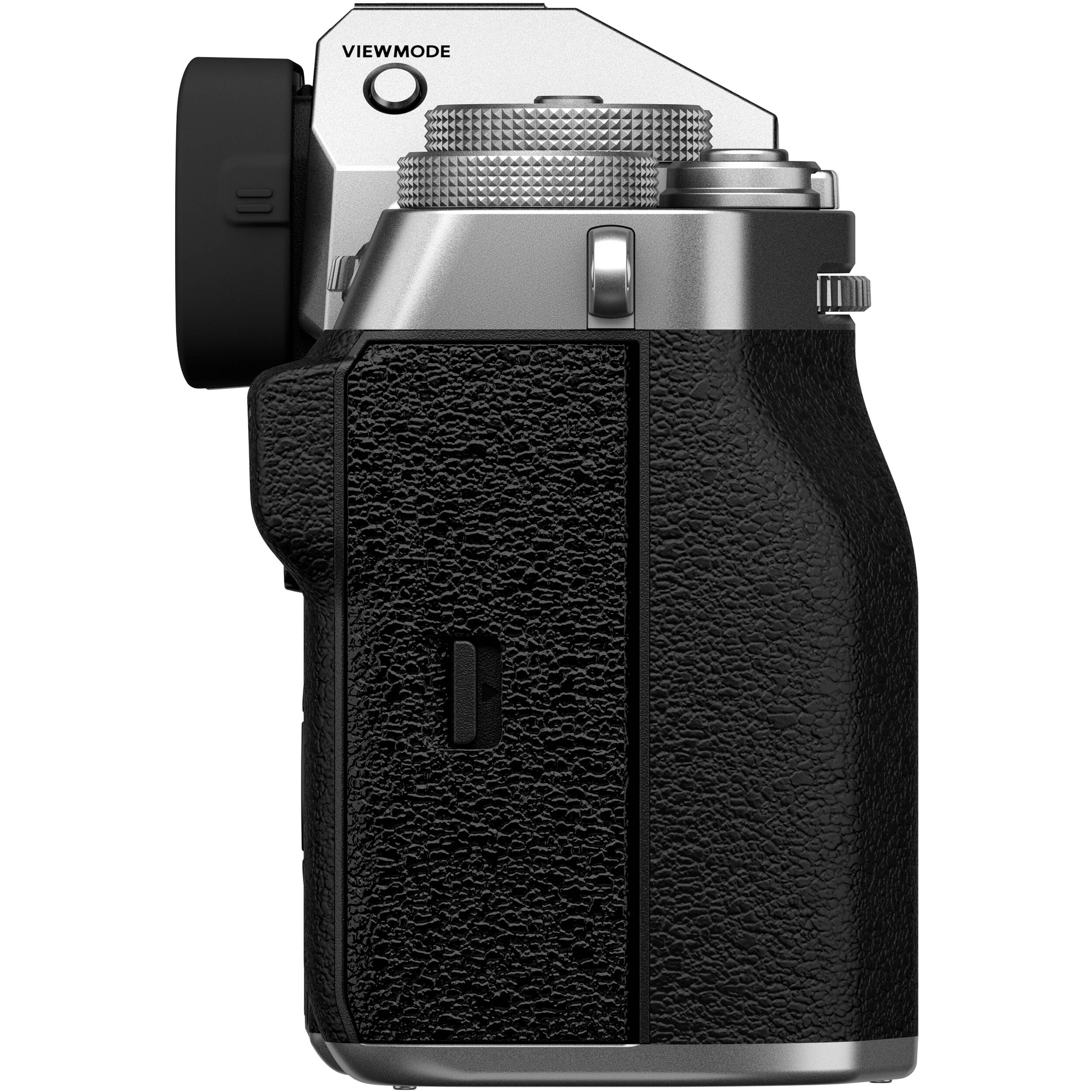 Fujifilm X-T5 silver mirrorless camera with XF 16-50mm f/2.8-4.8 R LM WR lens, 40.2MP APS-C X-Trans CMOS 5 HR sensor, 7-stop in-body image stabilization, 3.69m-dot OLED EVF, and advanced video with 4K 120p and 6.2K 30p recording