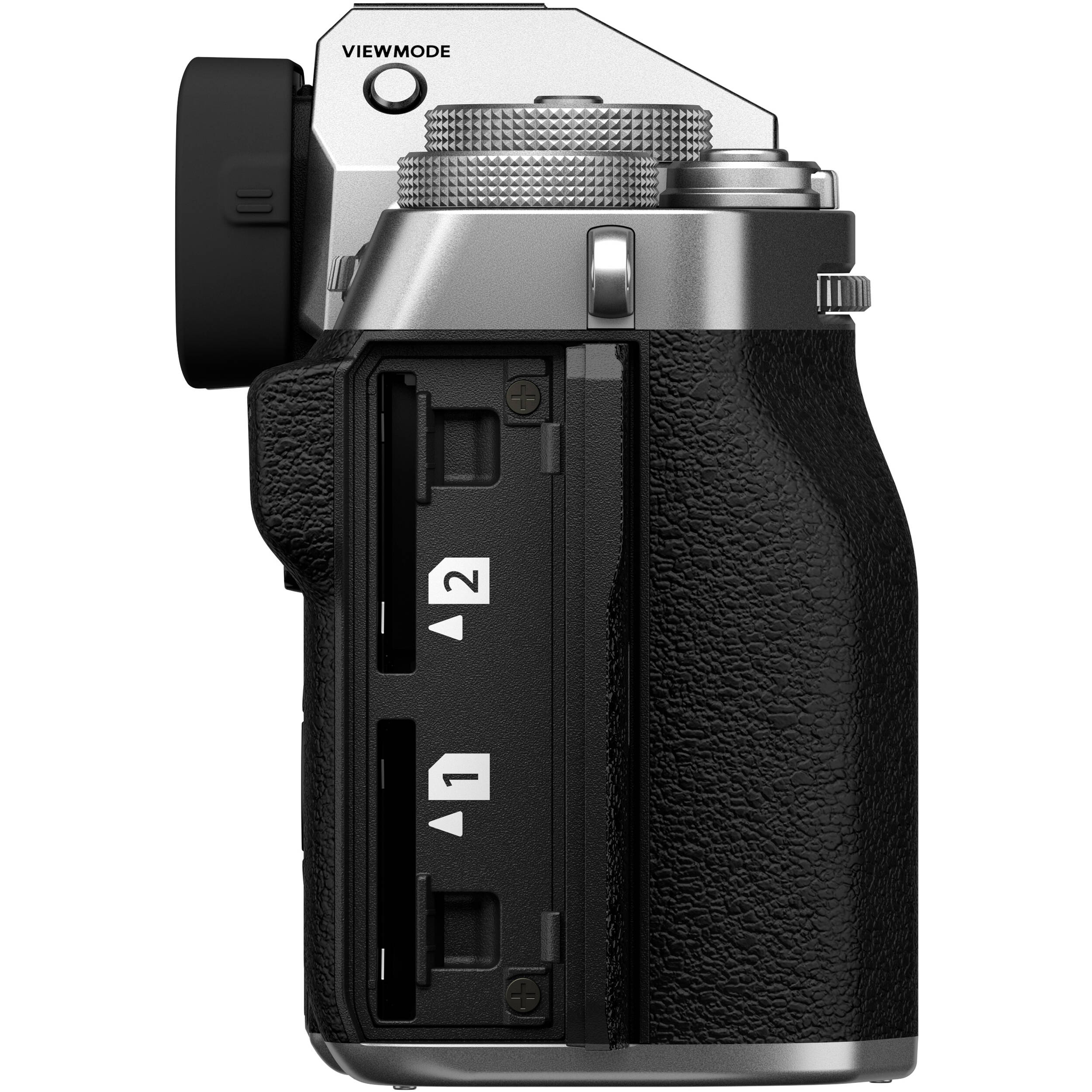 Fujifilm X-T5 silver mirrorless camera with XF 16-50mm f/2.8-4.8 R LM WR lens, 40.2MP APS-C X-Trans CMOS 5 HR sensor, 7-stop in-body image stabilization, 3.69m-dot OLED EVF, and advanced video with 4K 120p and 6.2K 30p recording