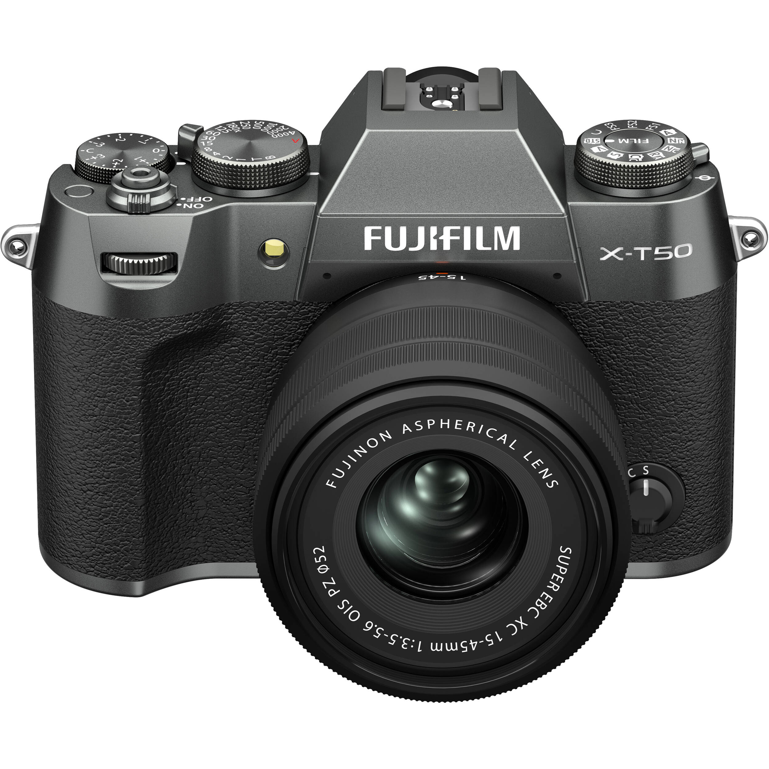 Fujifilm X-T50 Mirrorless Digital Camera with 15-45mm Lens – compact APS-C camera kit featuring a 40MP sensor, Film Simulation modes, and versatile zoom lens for everyday photography and video.