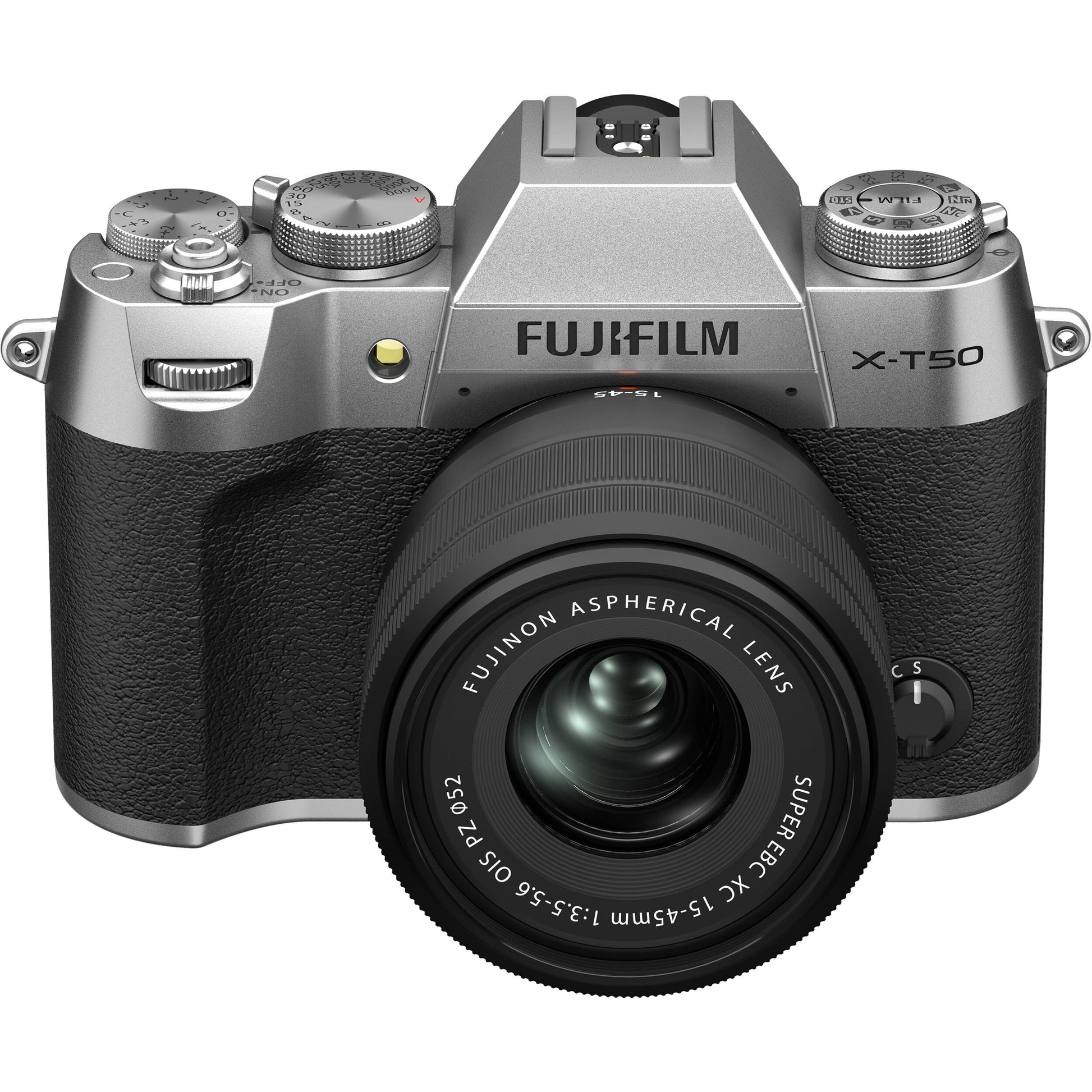 Fujifilm X-T50 Mirrorless Digital Camera with 15-45mm Lens – compact APS-C camera kit featuring a 40MP sensor, Film Simulation modes, and versatile zoom lens for everyday photography and video.